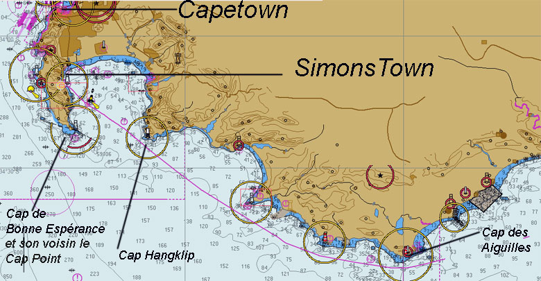 cap des aiguilles carte afrique du sud