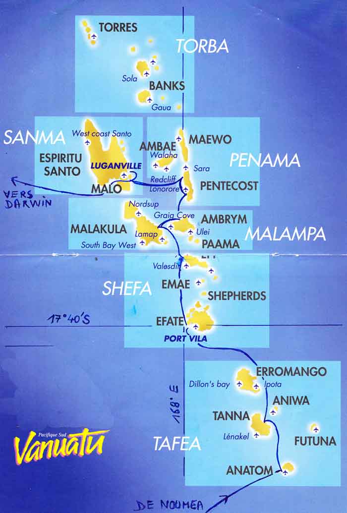 vanuatu carte du monde